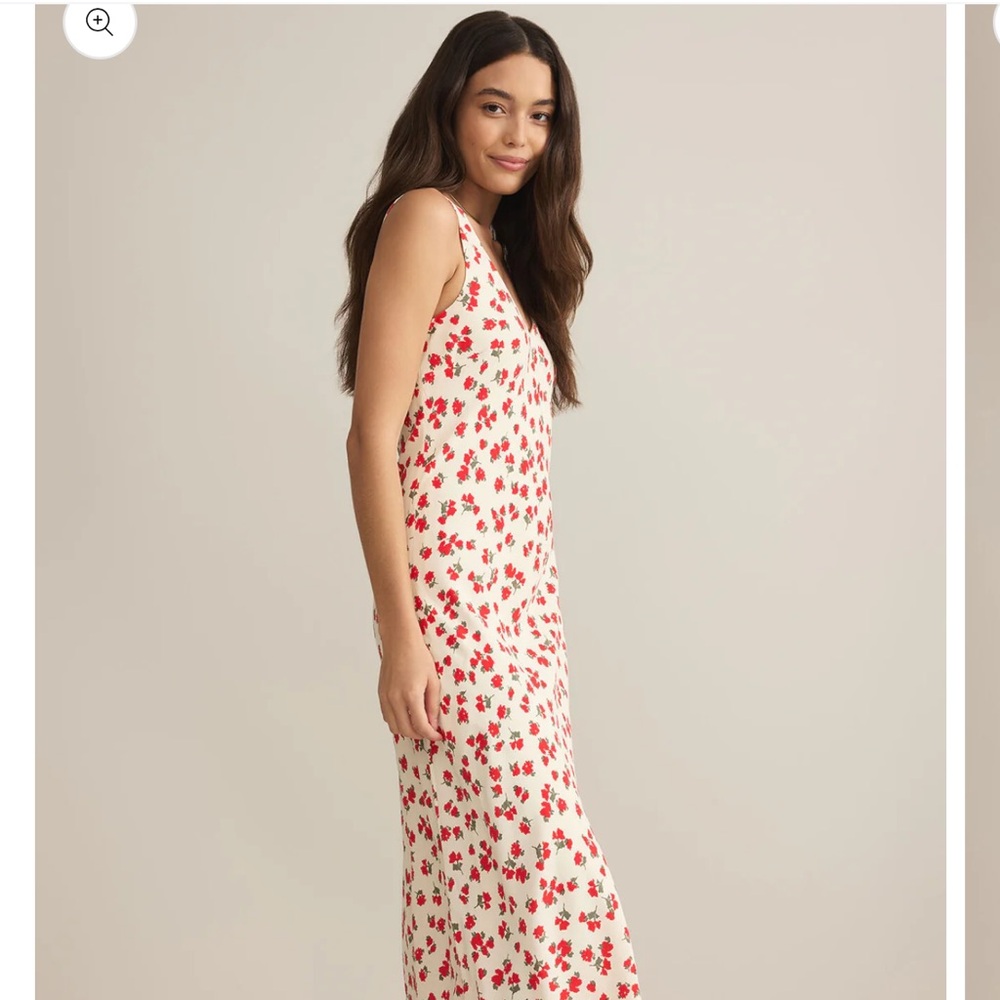 Z Supply Red Floral Maxi Dress